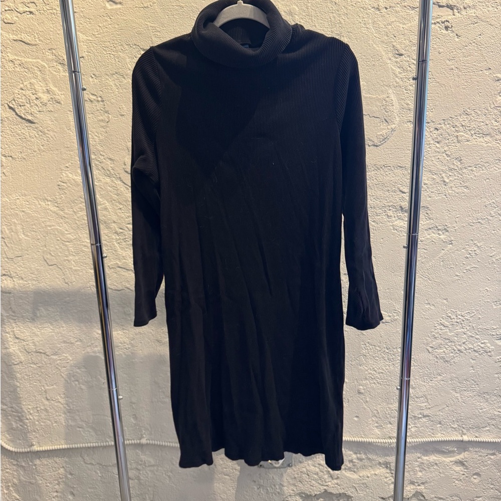 Old Navy Black Turtleneck Long Sleeve Sweater Dress